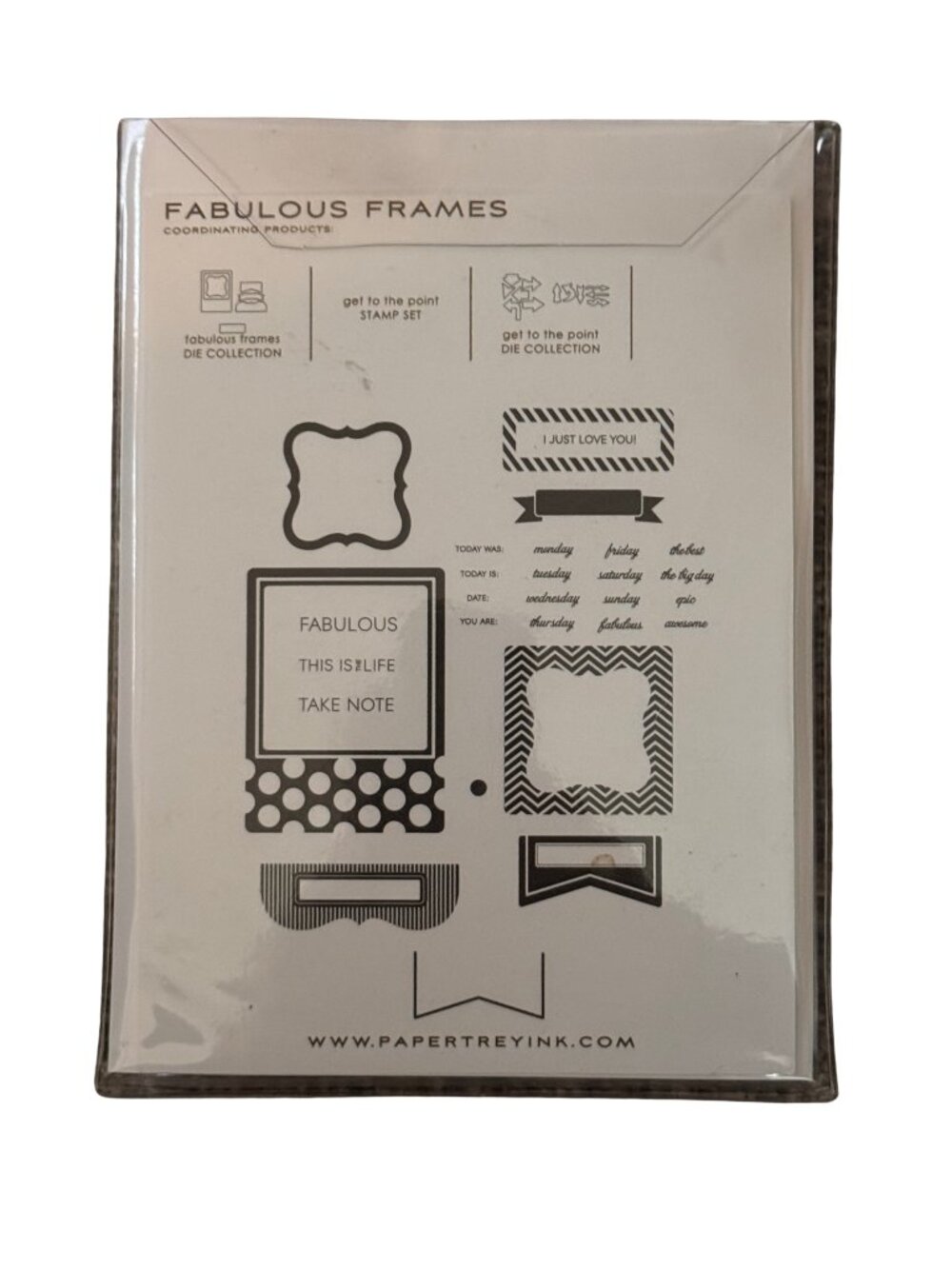 Papertrey Ink Fabulous Frames Clear Stamp Set PTI Scrapbooking Card Making